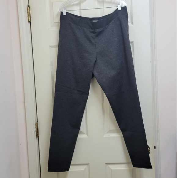 Vince Camuto Ponte Knit Plus Size Pull On Dark Heather Gray Leggings - Picture 4 of 6